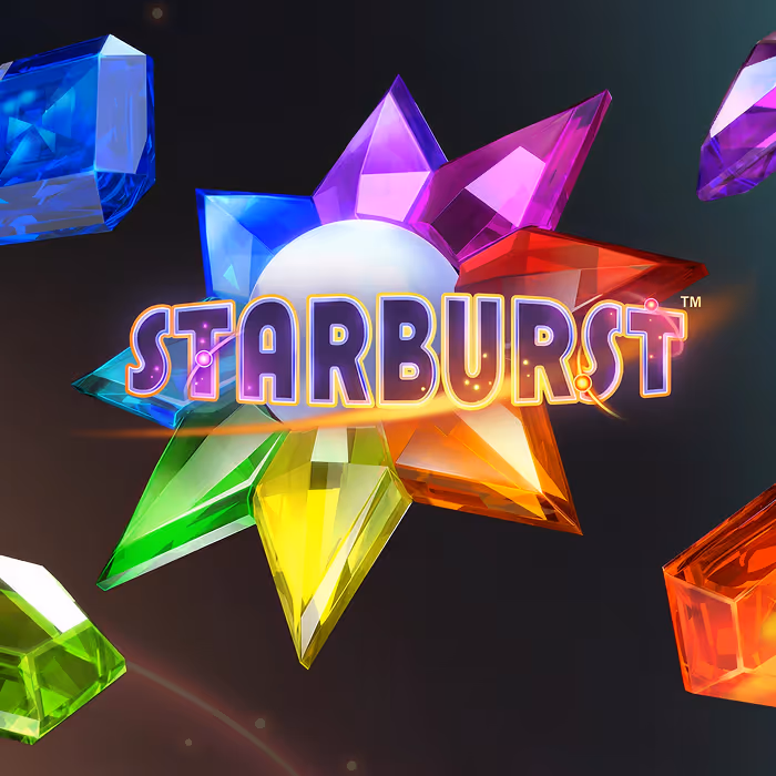 Starburst klassischer Slot mit expandierenden Wilds und leuchtenden Edelstein-Symbolen
